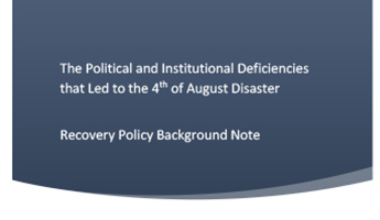 Political and Institutional Deficiencies that Led to August Disaster cover